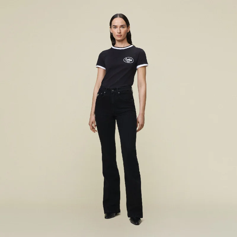 Cargo women jeans with multiple pockets for added functionalityRiley The Black Caspar - High Rise Flare