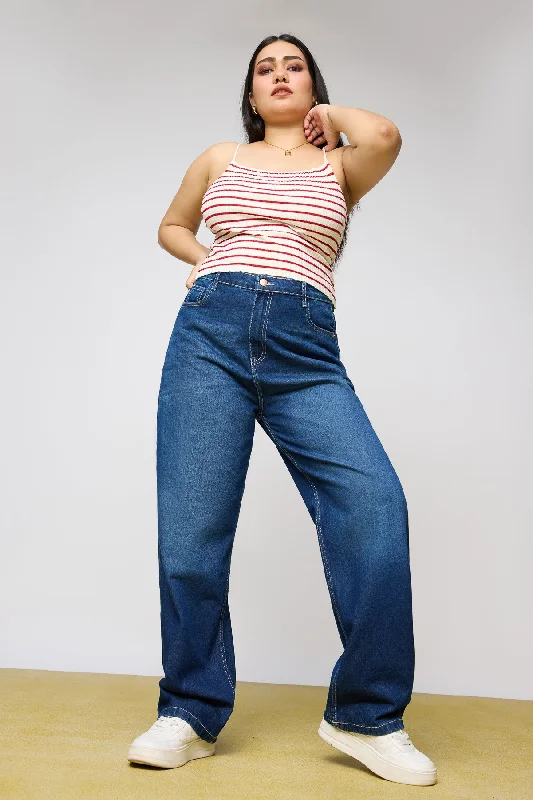 Colored women jeans in vibrant hues like red and yellowPerennial Blue Straight Leg Jeans