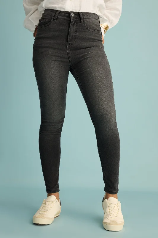 Jeggings women jeans combining the comfort of leggings and style of jeansShadow Skinny Charcoal Denim