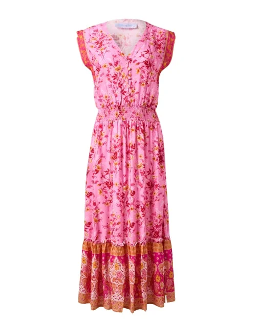 Halter Neck Women Dress to Show Off the Shoulders and NecklineAllison Pink Floral Print Dress