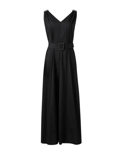 Mini Women Dress with a Short Hem for a Young and Trendy StyleBlack Cotton Maxi Dress