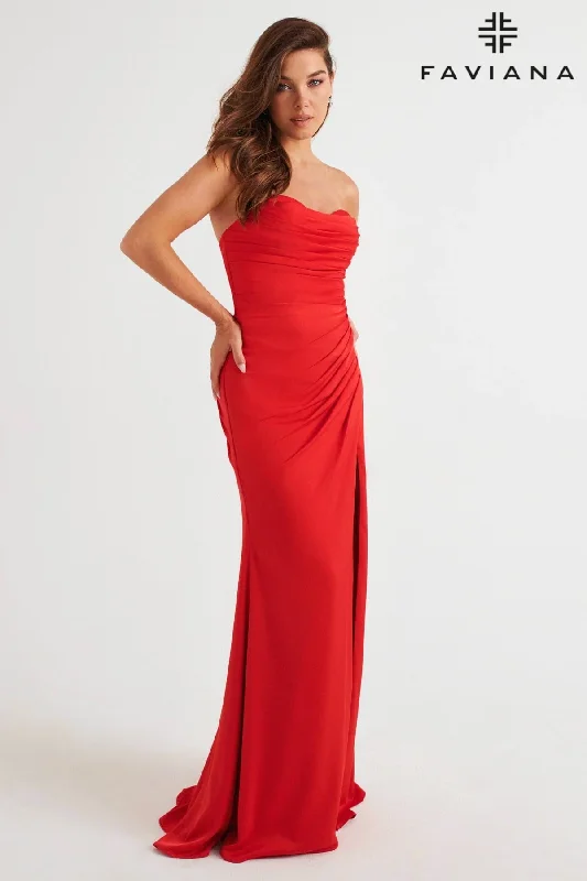 Wrap - Style Women Dress with Adjustable Fit for All Body TypesFaviana Strapless Ruched Dress 11268