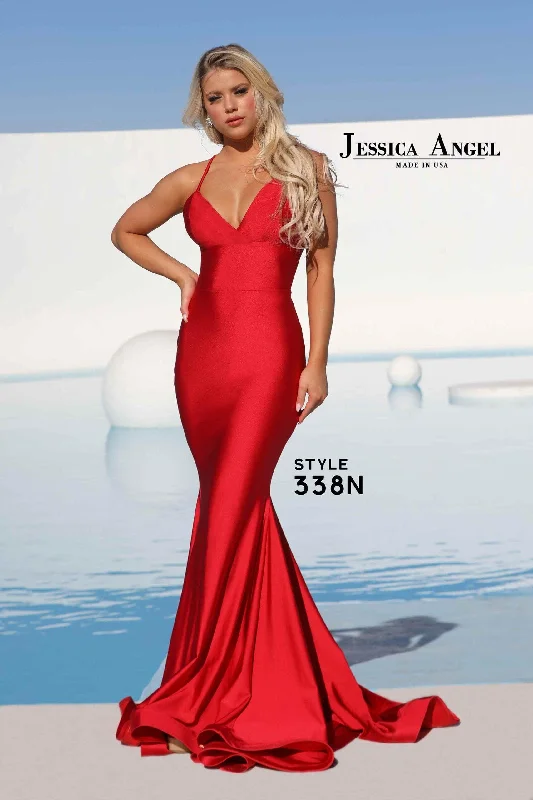 Wrap - Style Women Dress with Adjustable Fit for All Body TypesJessica Angel Spaghetti Strap Long Formal Gown 338N