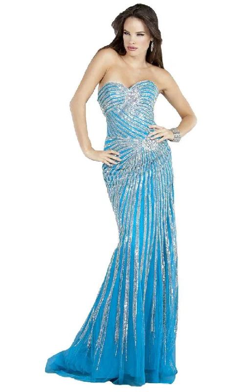 Strapless Women Dress with a Built - in Bra for Comfort and SupportJovani 4343 Long Formal Strapless Prom Dress