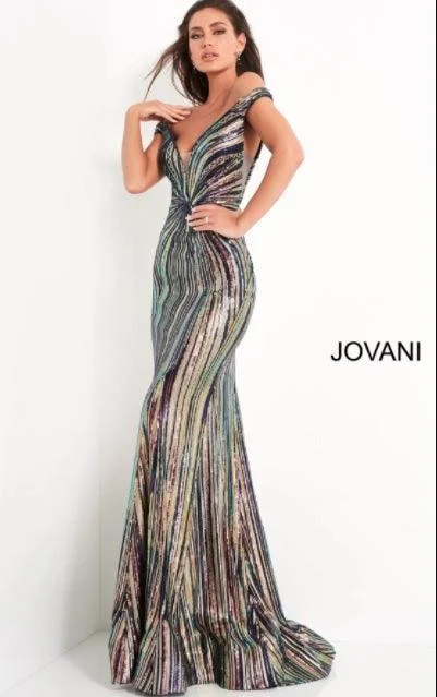 Off - the - Shoulder Women Dress for a Romantic and Feminine LookJovani 04809 Off Shoulder Prom Long Dress