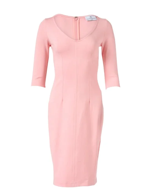 Empire Waist Women Dress to Accentuate the Bust and Conceal the WaistMaggie Pink Ponte Dress