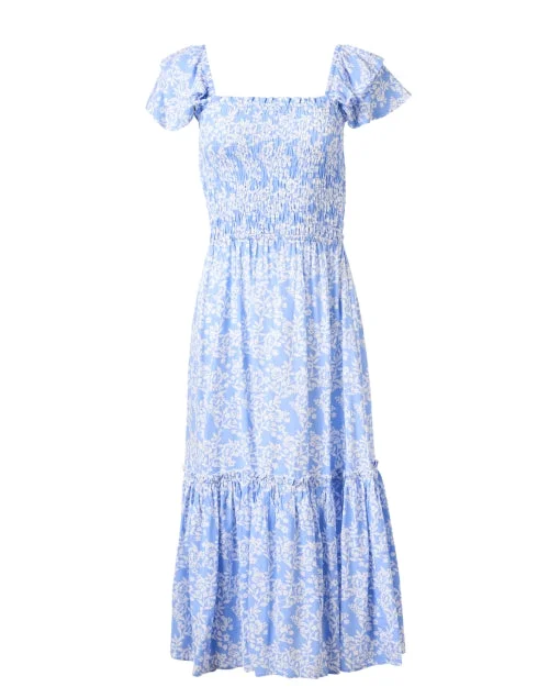 Maxi Women Dress with Floral Print for a Bohemian VibeMatilda Blue Floral Dress