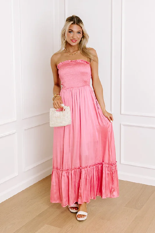 Off - the - Shoulder Women Dress for a Romantic and Feminine LookMoment Of Inspiration Smocked Maxi