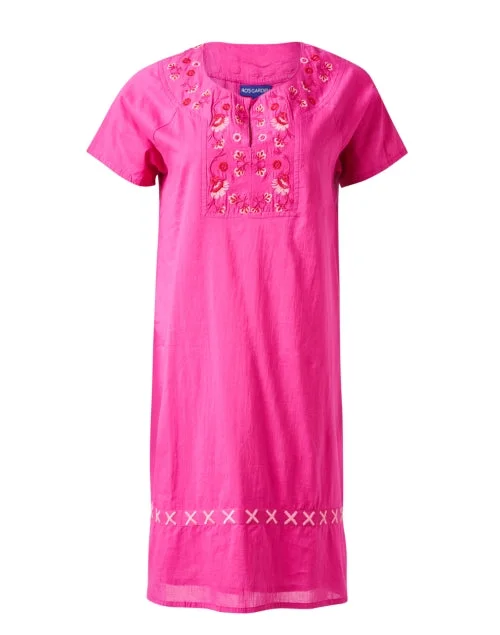 Wrap - Style Women Dress with Adjustable Fit for All Body TypesNorah Pink Floral Embroidered Dress