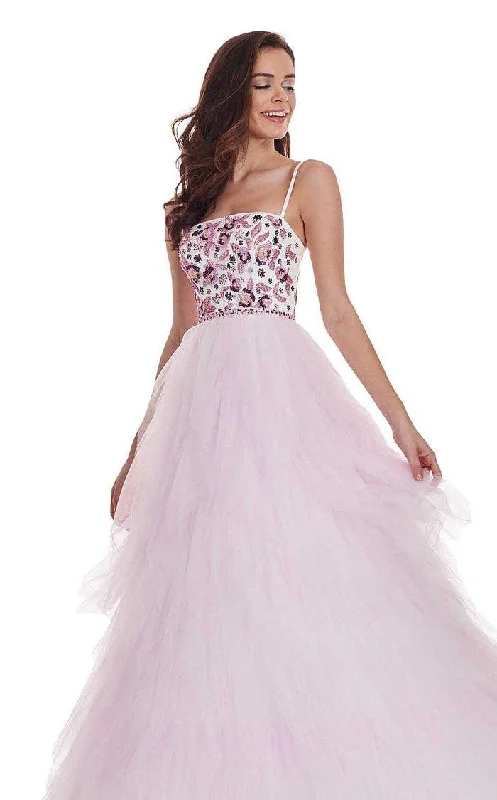 Strapless Women Dress with a Built - in Bra for Comfort and SupportRachel Allan Prom Long Beaded Ball Gown 6479