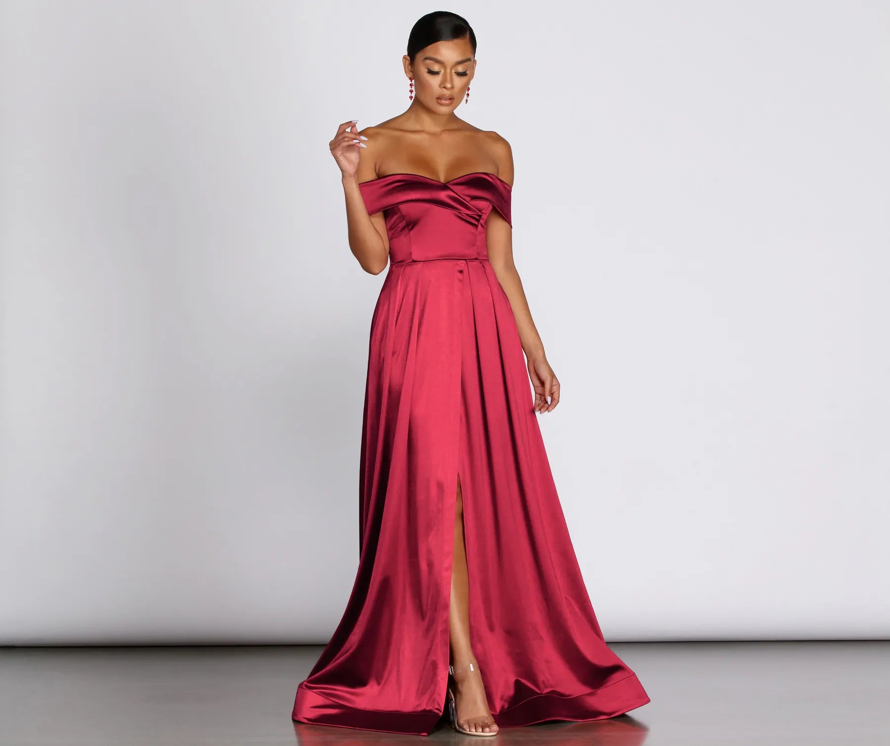 Strapless Women Dress with a Built - in Bra for Comfort and SupportTrish Formal Off The Shoulder Dress