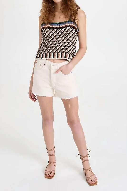 Belted Women Shorts to Enhance the Waistline90's Low Slung Short In Vintage White