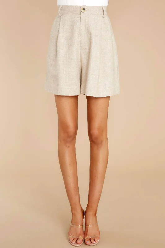 Leather Look Women Shorts for an Edgy and Chic StyleAdeyln Tailored Shorts In Natural