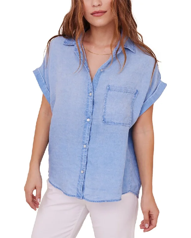 Stretchable Women Shorts for Maximum MobilityBella Dahl Pocket Button Down Linen Shirt