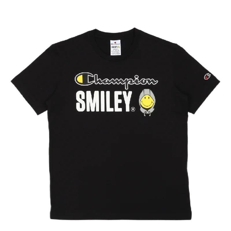 Crew Neck Women T Shirt with a Timeless DesignChampion X Smiley - Crewneck T Black Beauty