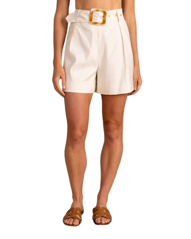 Cuffed Women Shorts for a Laid - Back and Trendy LookMaya Shorts In Bone