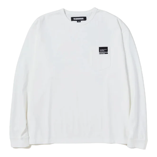 Pocketed Women T Shirt for Added FunctionalityClassic-p Crewneck Ls White