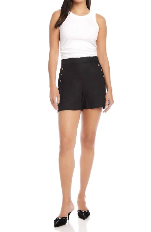 Denim Women Shorts with Distressed Details for a Casual VibeNeptune Shorts In Blk