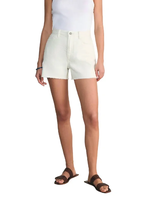 Bermuda Women Shorts for a Classic and Sophisticated LookOrganic Cotton Denim Shorts In White