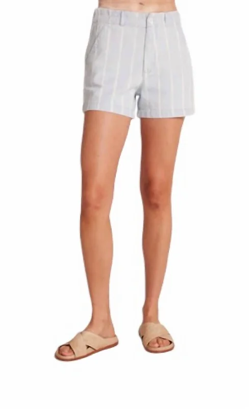 Leather Look Women Shorts for an Edgy and Chic StylePlaya Trouser Short Beach In Stripe Wash