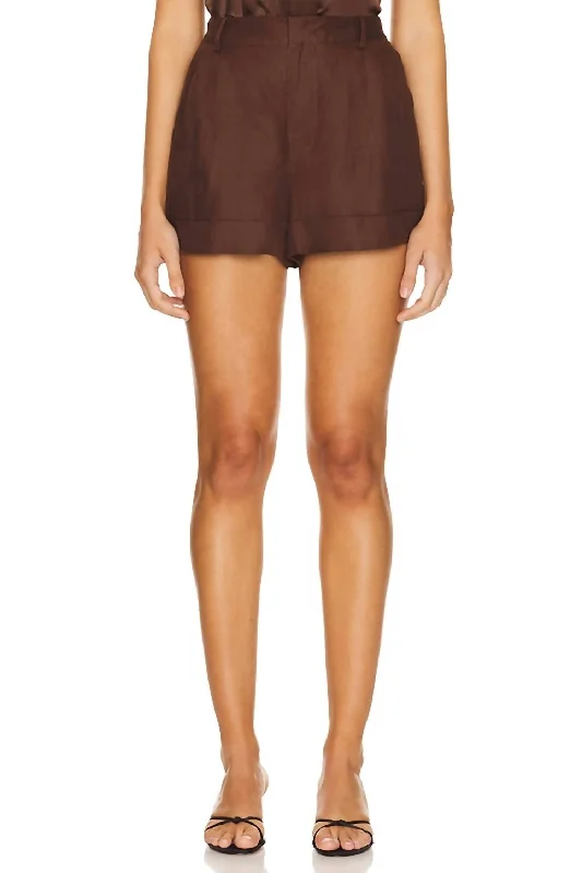 High - Waisted Women Shorts for a Retro and Flattering LookRavi Short In Mocha