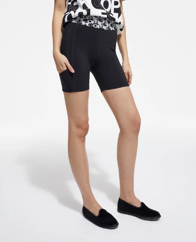 Leather Look Women Shorts for an Edgy and Chic StyleTechnical Cycling Shorts With Logo