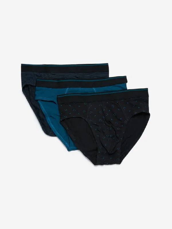 Tie - Waist Women Shorts for a Customizable FitWES Lounge Teal Hydro Cool Briefs Pack of Three