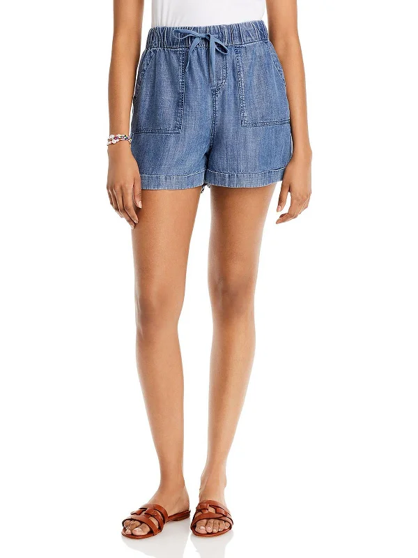 Denim Women Shorts with Distressed Details for a Casual VibeWomens Tencel Drawstring Casual Shorts