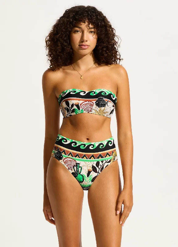 Neon - colored bikini to stand out on the beachAtlantis Bustier Bandeau Bikini Top - Ecru