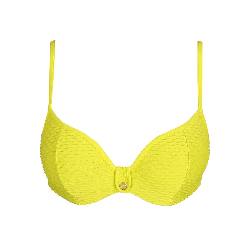 High - waisted bikini for a retro and tummy - flattering lookBrigitte Suncoast Heart Shape Padded Bikini Top