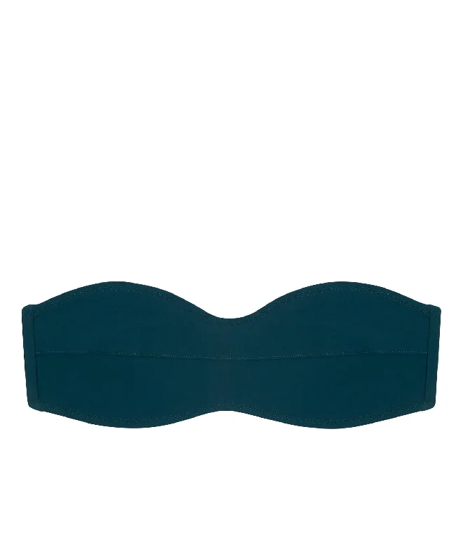 High - waisted bikini for a retro and tummy - flattering lookbandeau bikini top