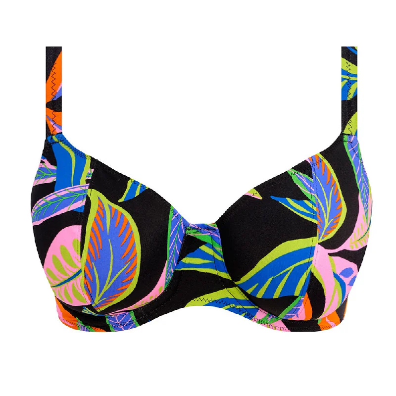 Push - up bikini top to enhance the bust for a confident beach appearanceDesert Disco Multi Underwired Plunge Bikini Top