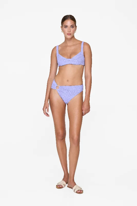 High - performance bikini with quick - drying fabric for active swimmersFaye Top - Lavender Croc