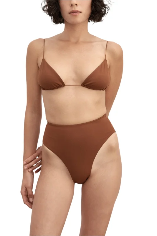 Plus - size bikini with full - coverage options for comfort and confidenceFine Strap Triangle Top | Truffle