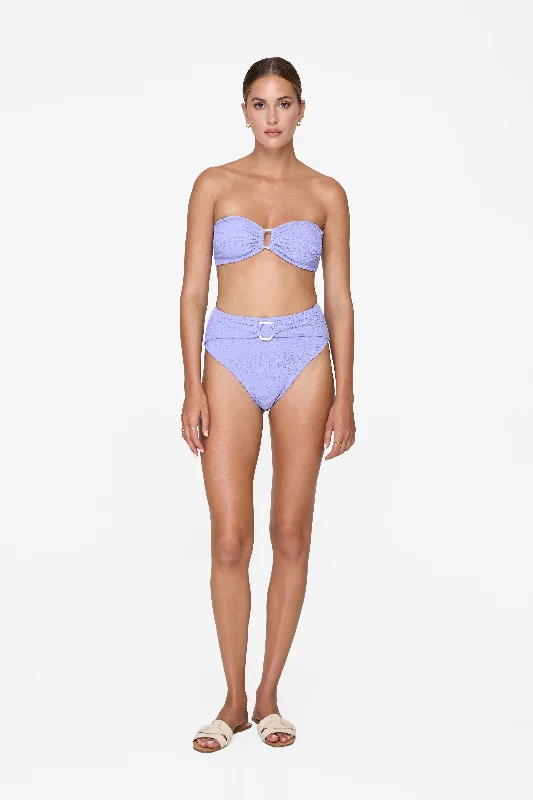 UV - protection bikini for safe sun exposure during beach daysHayes Top - Lavender Croc