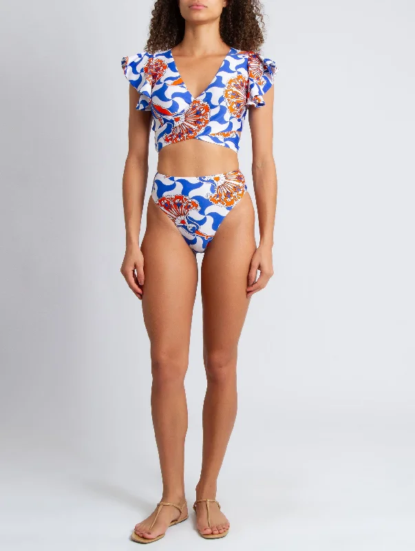 Floral - printed bikini for a feminine and colorful beach vibeLola Leque Oceano Bikini Top