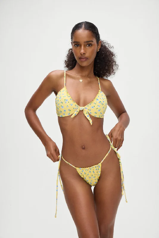 Metallic - finish bikini for a glamorous and eye - catching poolside lookMaison Floral Skimpy Bikini Top