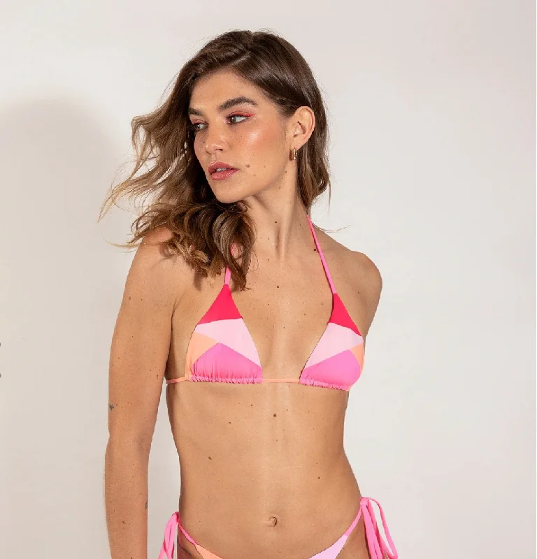 Sustainable bikini made from recycled materials for eco - conscious beachgoersT224 - Noah Triangle Top