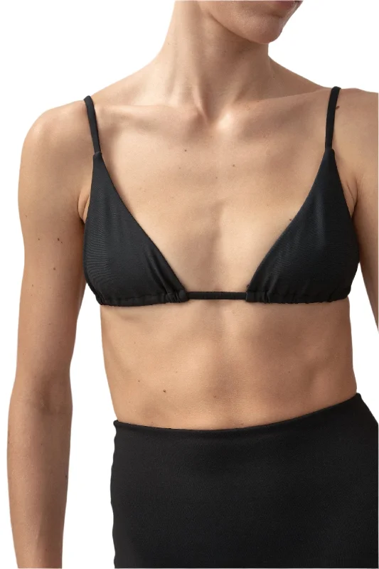 Convertible bikini that can be worn in multiple styles for versatilityTriangle Top | Black